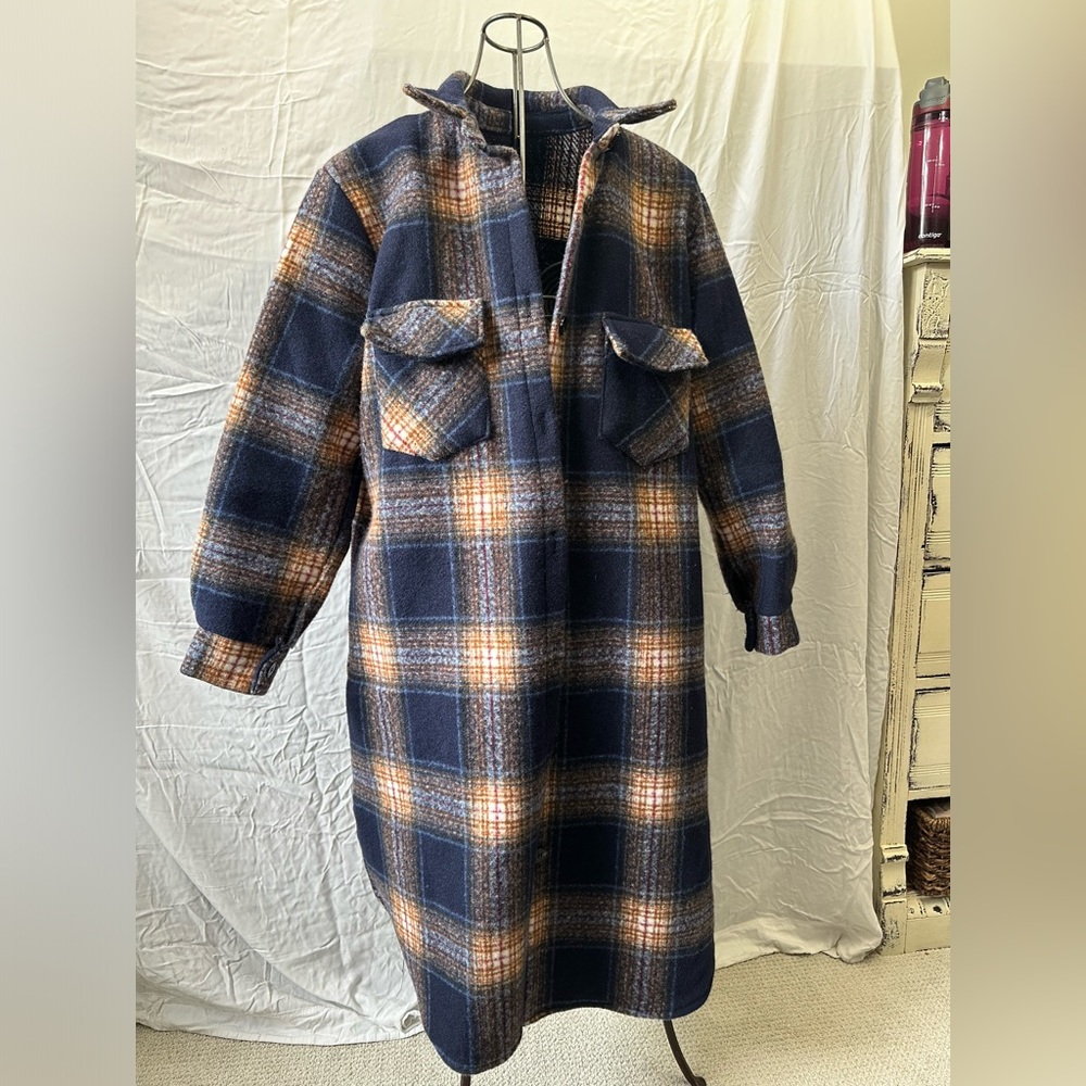 Long Plaid Shacket